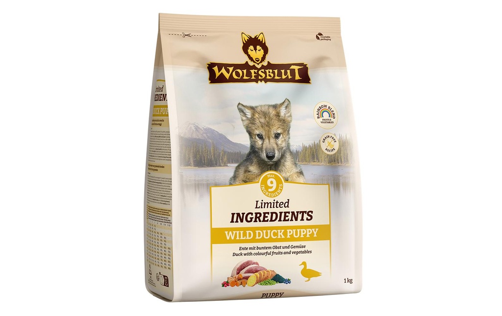 Wolfsblut Alimentation sèche Puppy Canard sauvage 1 kg