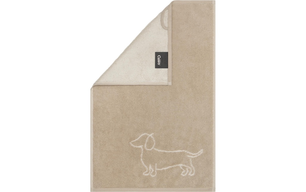 Cawö Serviette pour invité We Love Dogs Companion, 30 x 50 cm, Beige