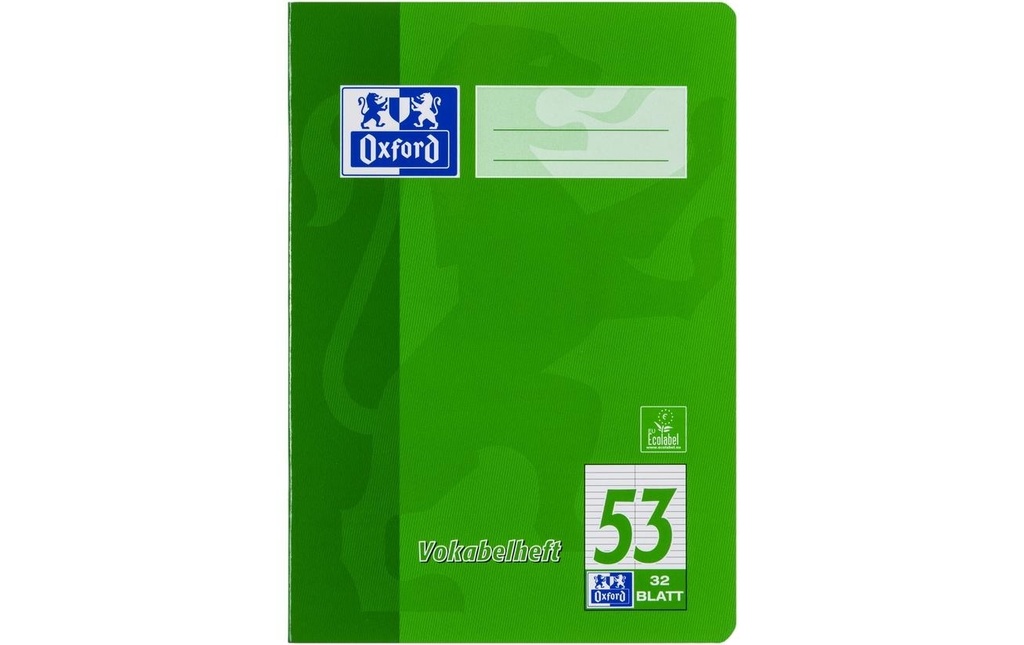 Oxford Cahier d'école Cahier de vocabulaire A5, ligné, assorti