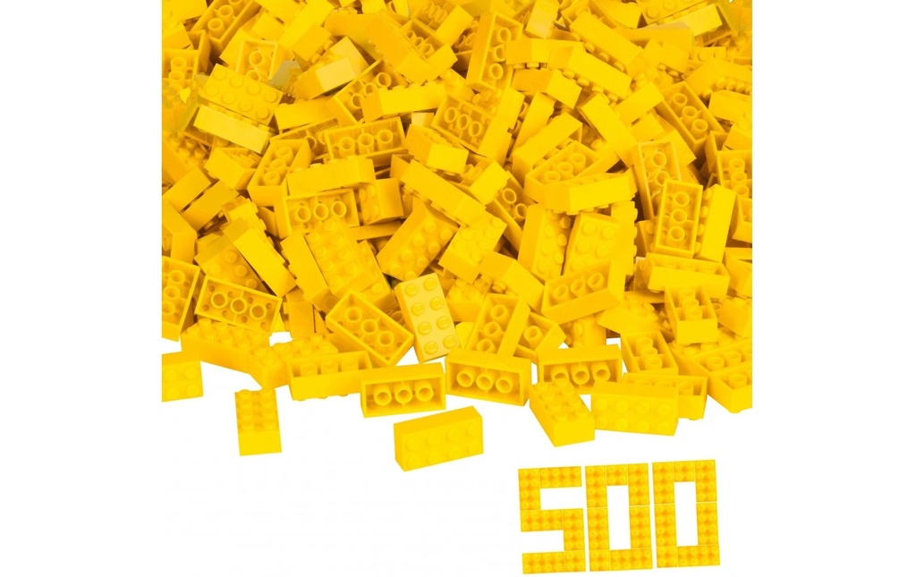 BLOX Briques 500 briques jaunes de 8 en vrac