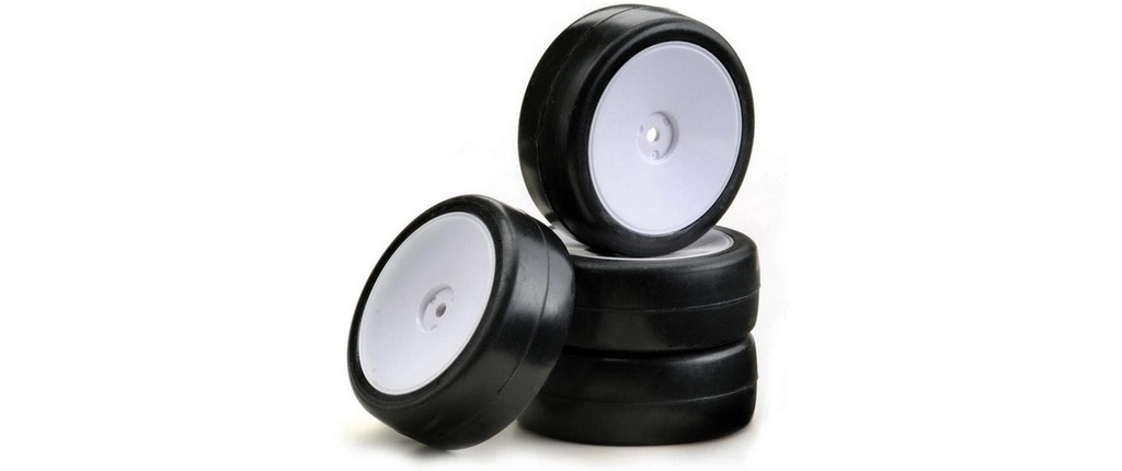 Absima Jeu de roues Onroad Disc / Slick Blanc 1:10 (4)