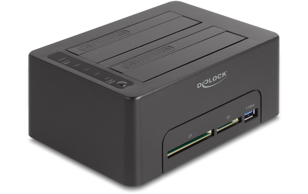 Delock Station d’accueil et de clonage Double pour 2 x SATA HDD / SSD