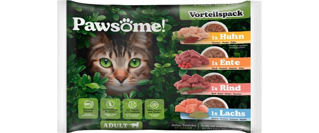 Pawsome Cat Superfood Mixpack 4 x 85 g