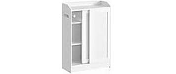 VASAGLE Commode style français 60 x 80 cm, Blanc