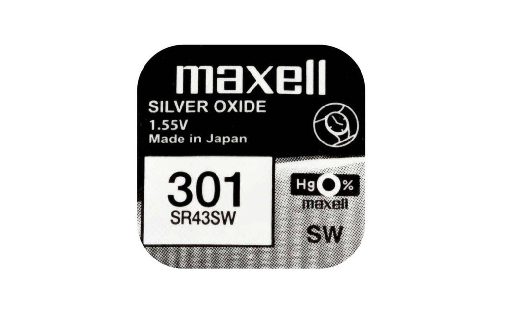 Maxell Europe LTD. Pile bouton 301 SR43SW , 10 Pièce/s