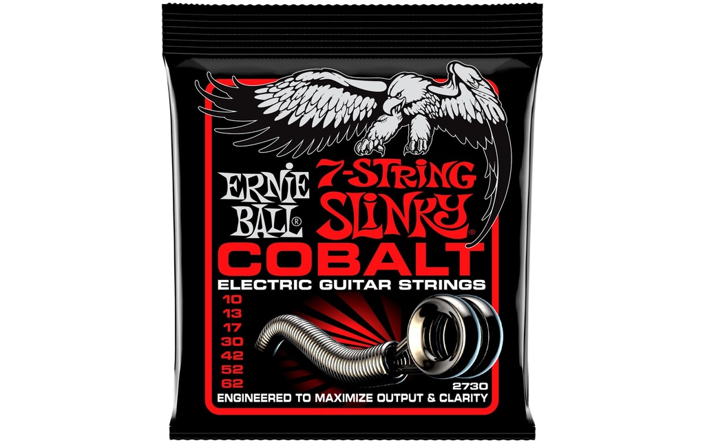Ernie Ball Cordes de guitare 2730 Slinky Cobalt – Skinny 10-62