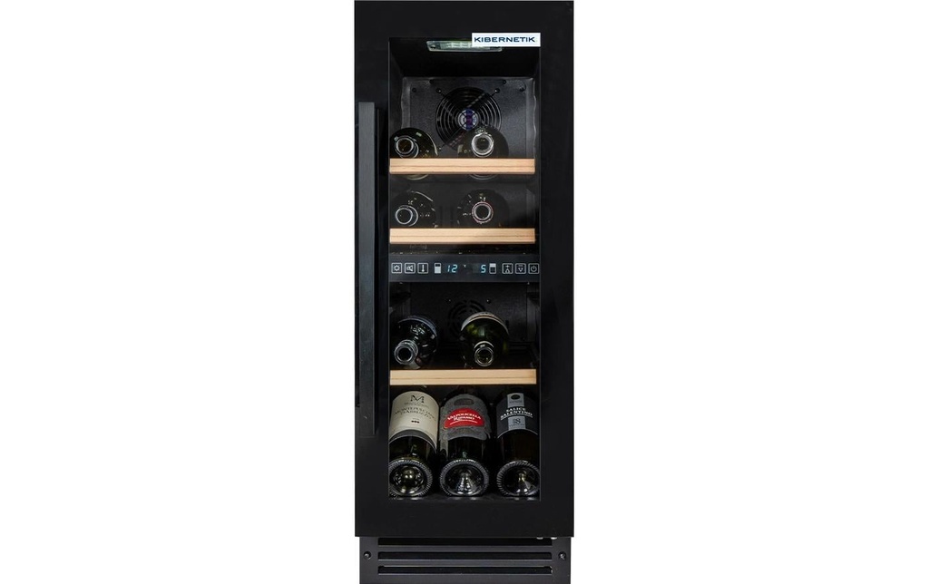 Kibernetik Armoire à vin encastrable WKE 24 Noir, Changeable, Droite
