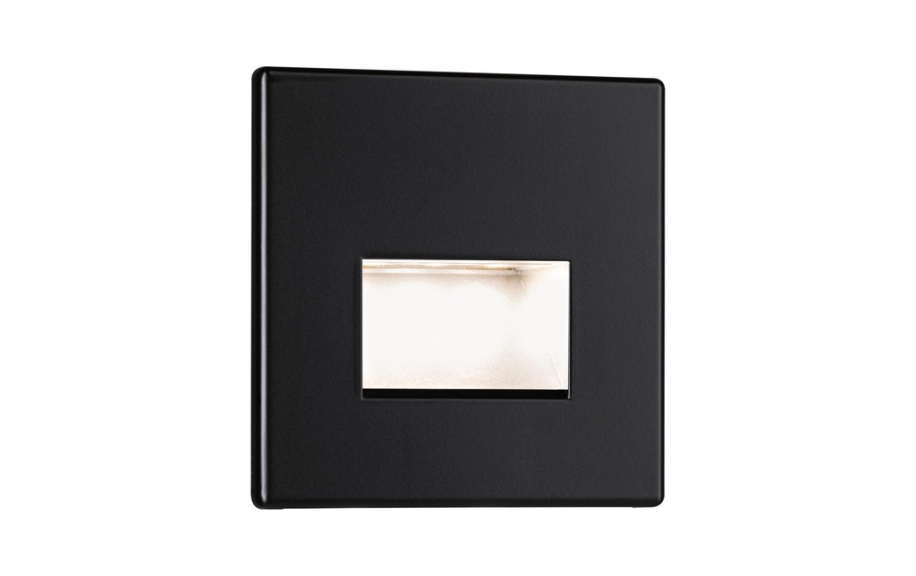 Paulmann Applique murale encastrée LED Edge Quadro, 1.2W, 2700K, noir