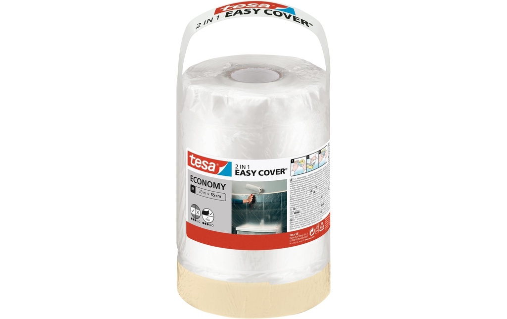 tesa Film de protection Film de peinture – Recharge Easy Cover Economy 33m x 55 cm