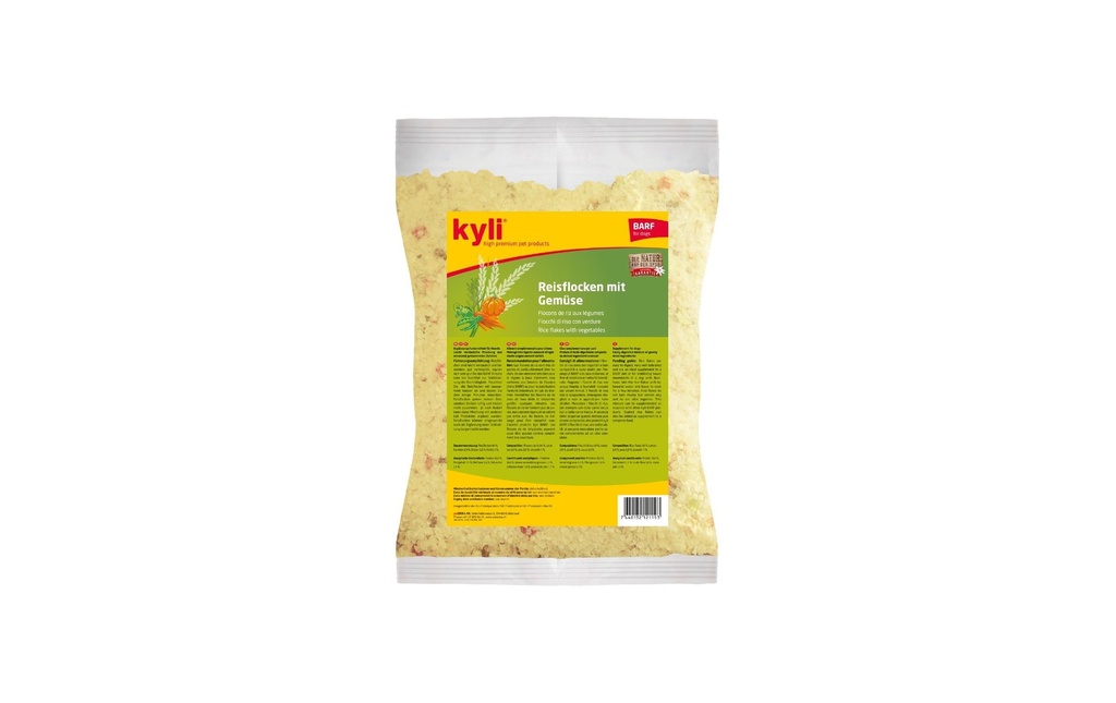 kyli Supplément alimentaire pour chiens Flocons de riz avec légumes, 2 kg
