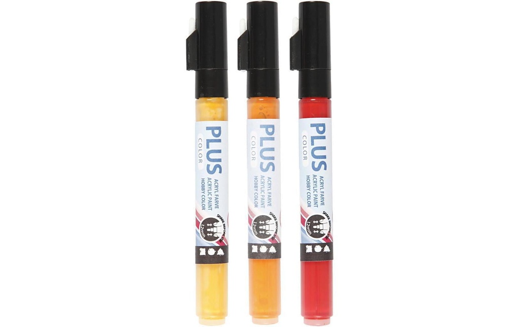 Creativ Company Marqueur acrylique Plus Color  Ensemble de 3