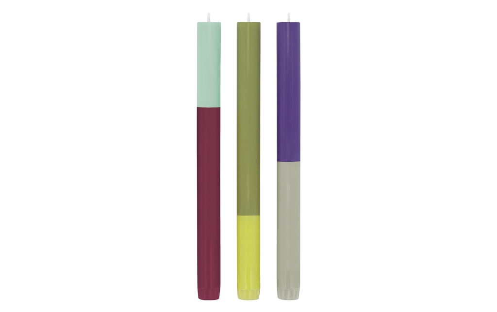 Remember Bougie droite Oslo 26 cm x 22 cm, multicolore, 2 pièces