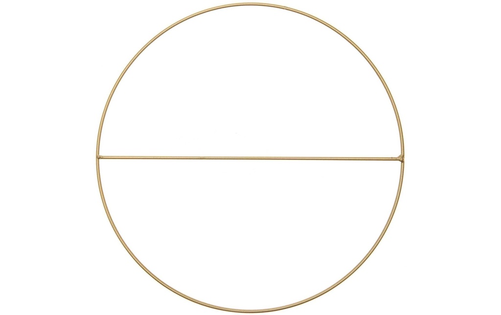 Rico Design Anneau métallique avec barre transversale or, 25 cm