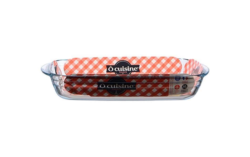 International Cookware Plat à gratin 32 x 20 cm Angulaire, Transparent