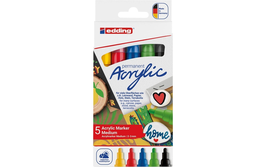 EDDING Marqu.acryl.5100 med E-5 bas (5 pces)