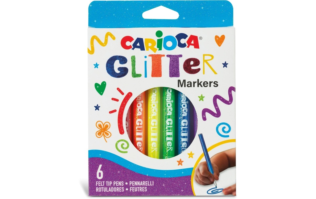CARIOCA Feutre paillettes E-6 (6 pces)