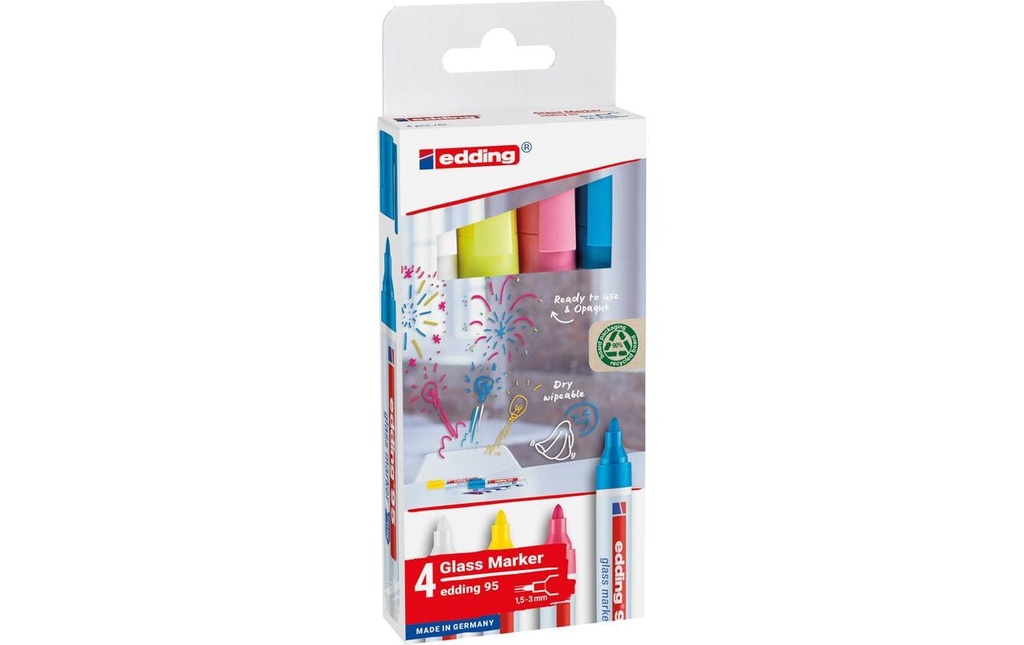 EDDING Marq.pr.verre 95 E-4 049 (4 pces)