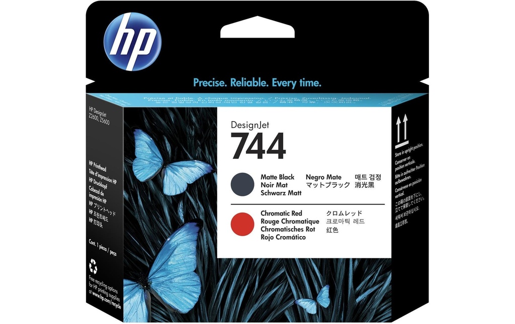 HP Tête d’impression Nr. 744 (F9J88A) Chromatic Red/Matte Black