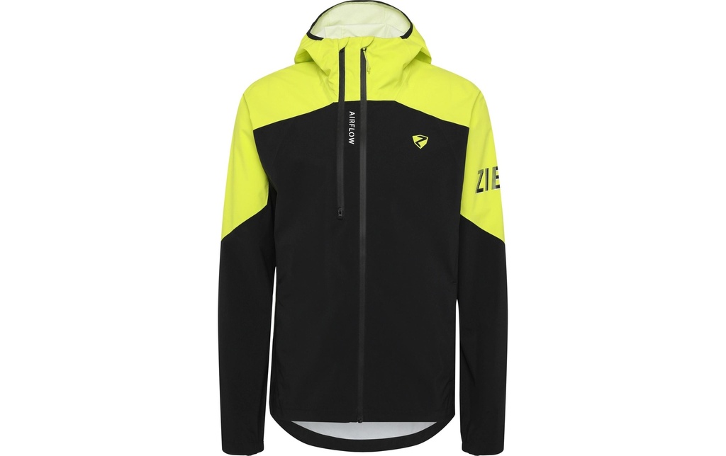 Ziener Veste de pluie NEMIL-Z hommes Black Bitter Lemon, Gr. 54