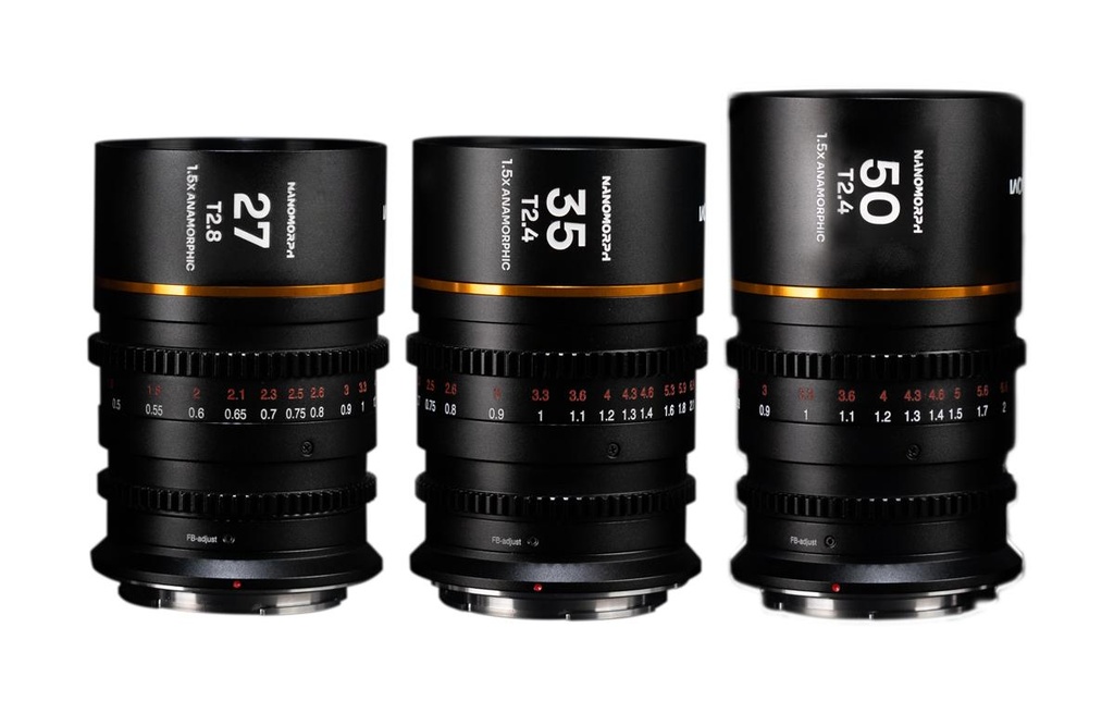 Laowa Longueur focale fixe Nanomorph S35 Prime Kit (Amber) – L-Mount