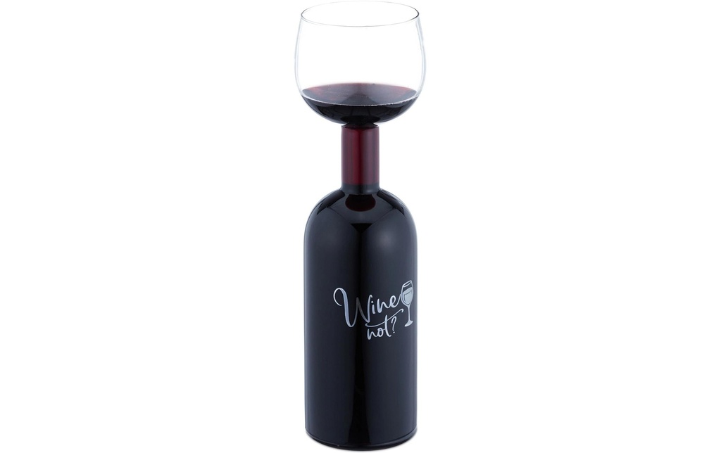 relaxdays Verre à vin universel Wine not 750 ml, 1 Pièce/s, Transparent