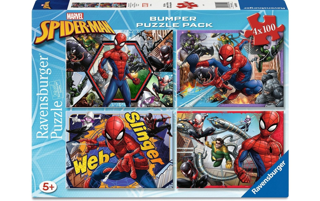Ravensburger Puzzle Marvel Spider-Man 4 x 100 pièces