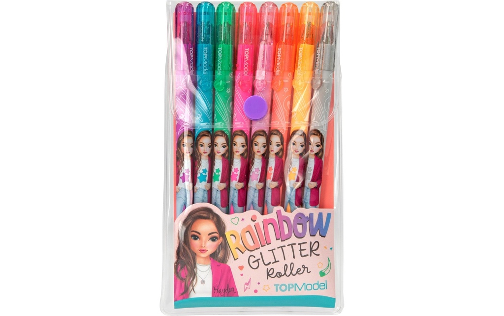 Topmodel Crayon à paillettes Top modèle 8 crayons, multicolore