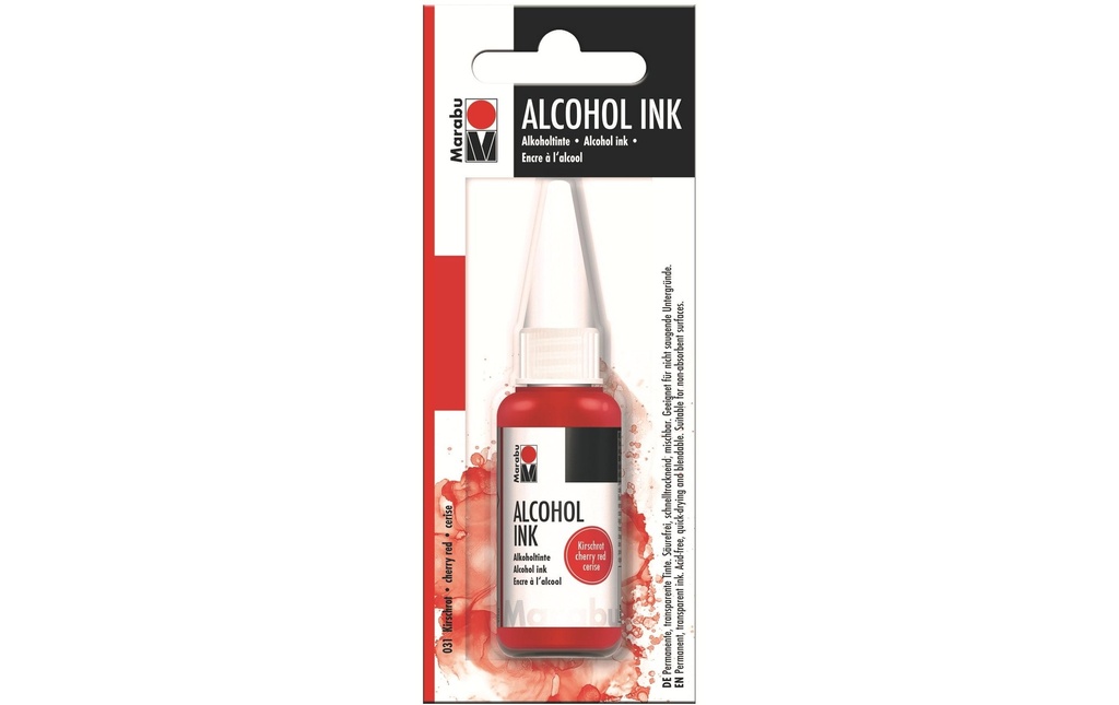 Marabu Encre à l’alcool Ink rouge cerise, 20 ml