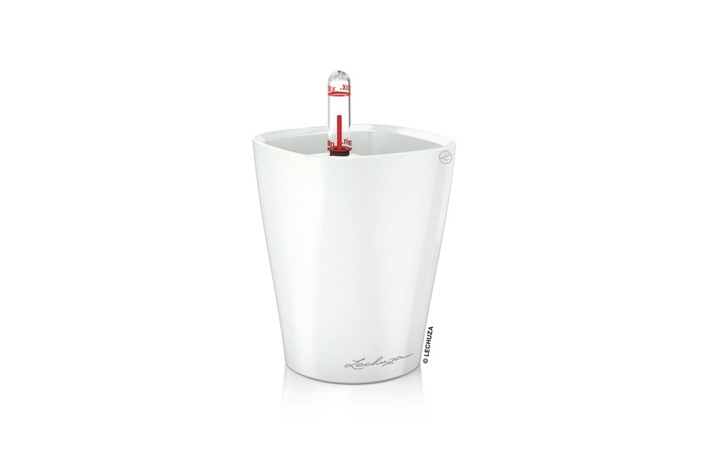 Lechuza Pot à herbes aromatiques Mini Deltini Premium Blanc brillant