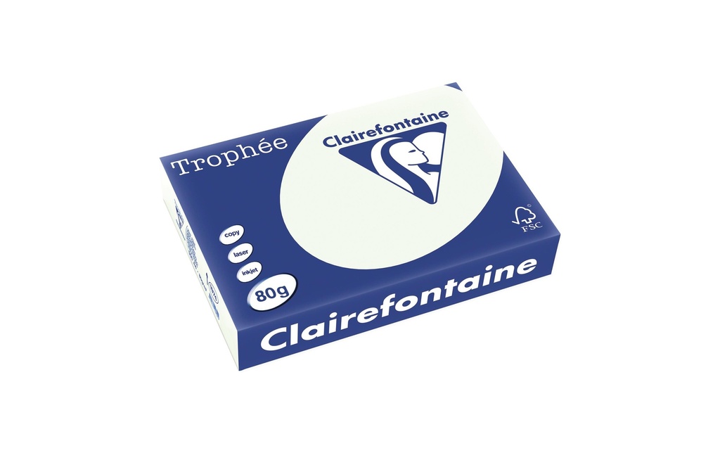 Clairefontaine Papier pour photocopie Trophée Colored Copy A4, 80 g/m², vert tilleul
