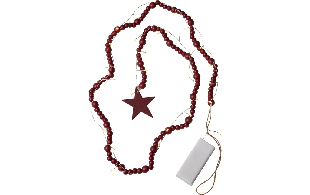 Star Trading Guirlande lumineuse Beady Rouge