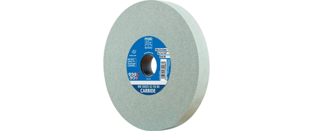 Pferd Meules à chevalet Ø 200 x 25 mm Ø de perçage 32 mm SiC120
