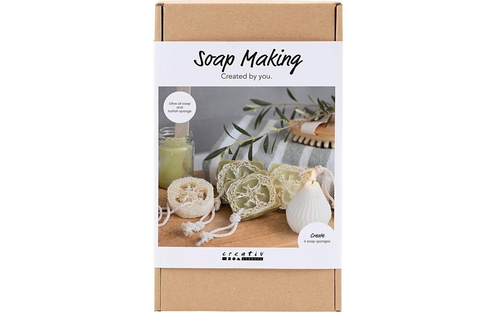 Creativ Company Kits de bricolage - Fabrication de savon, Loofah, vert olive