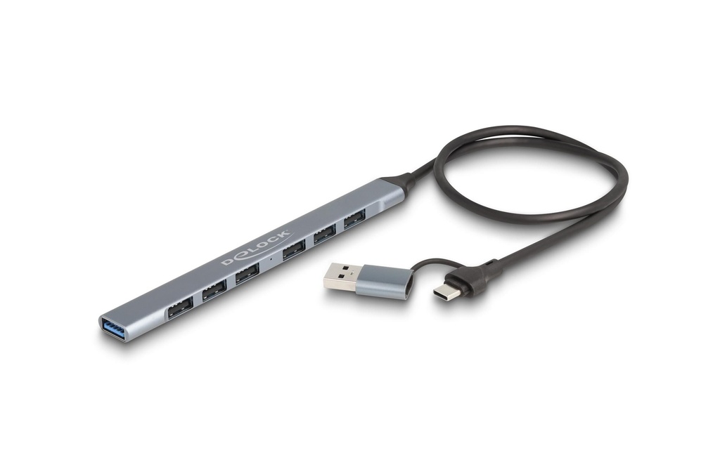 Delock Hub USB USB-C/A - 6x USB-A 2.0/ 1x USB-A 3.0
