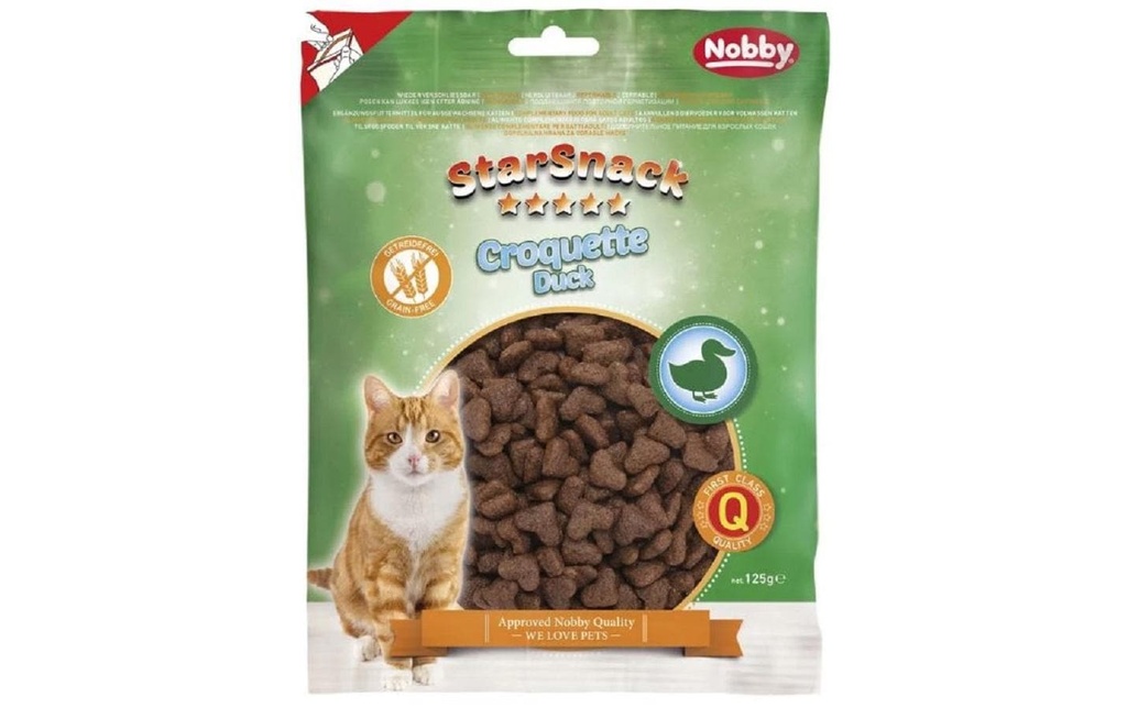 Nobby Collation pour chat StarSnack Croquette Duck, 125 g