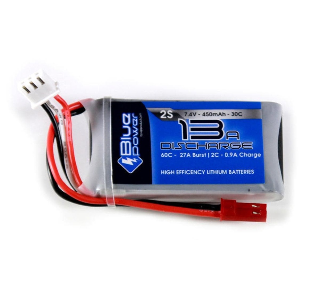 EP Batterie RC LiPo 450 mAh 7,4 V 30C BluePower