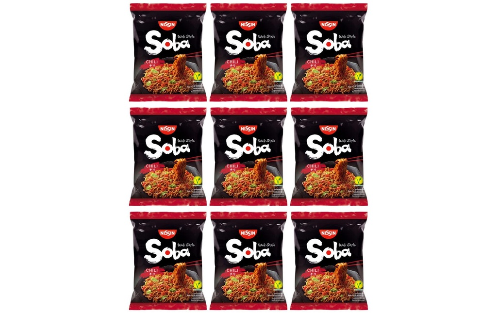 Nissin Food Soba nouilles Chili 9 x 111 g