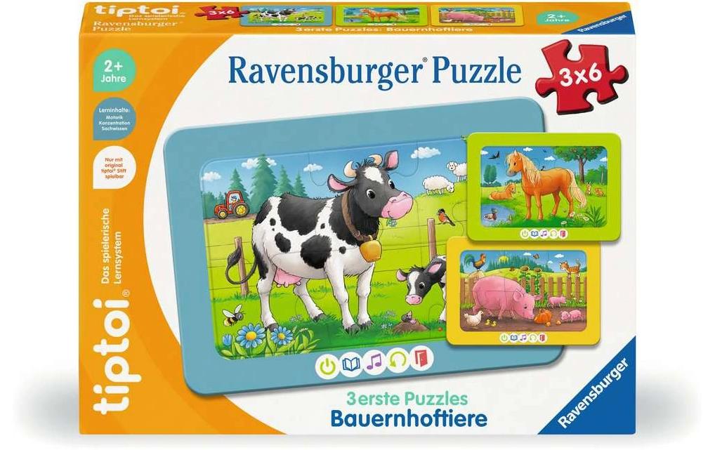 tiptoi 3 premiers puzzles: animaux de la ferme