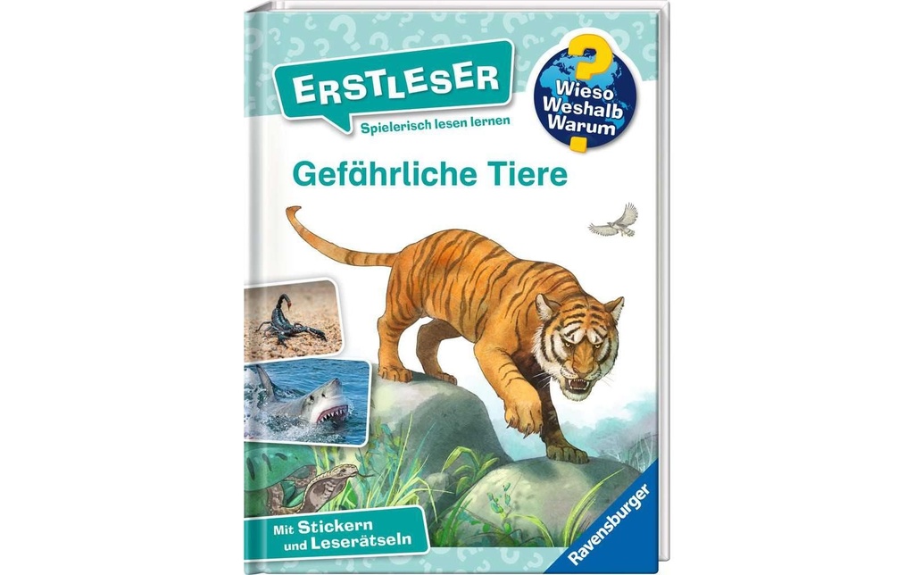 Ravensburger Livres pratiques pour enfants WWW Premier lecteur: Les animaux dangereux