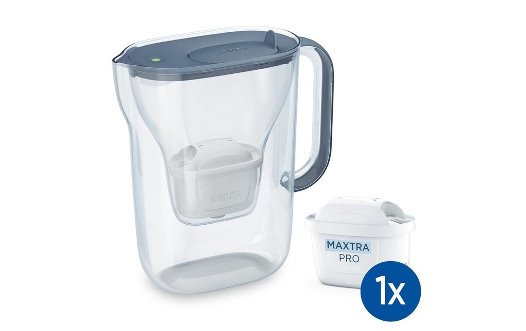 BRITA Filtre à eau Style Essential avec 1 Maxtra Pro Gris bleu