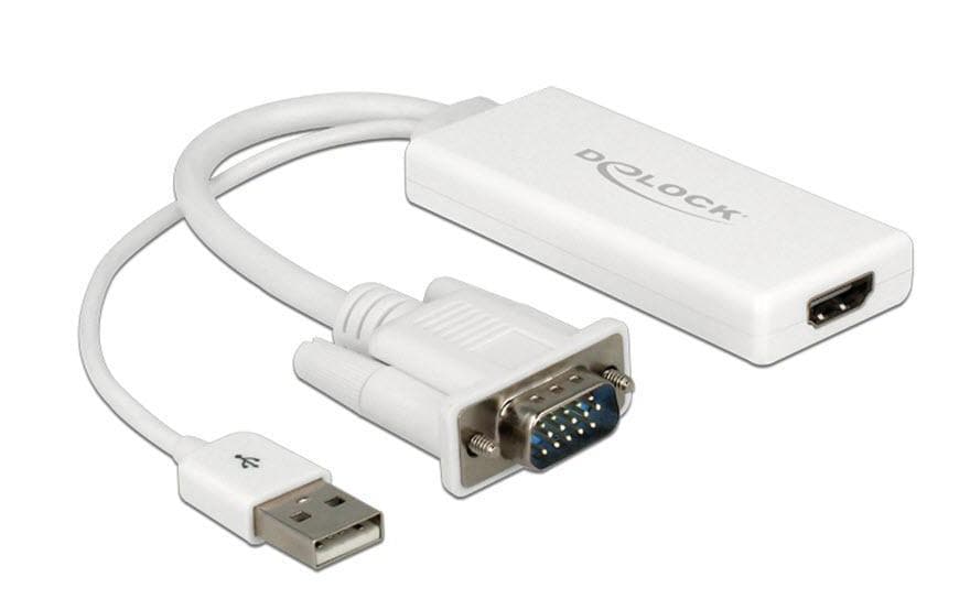 Delock Convertisseur avec audio USB, blanc