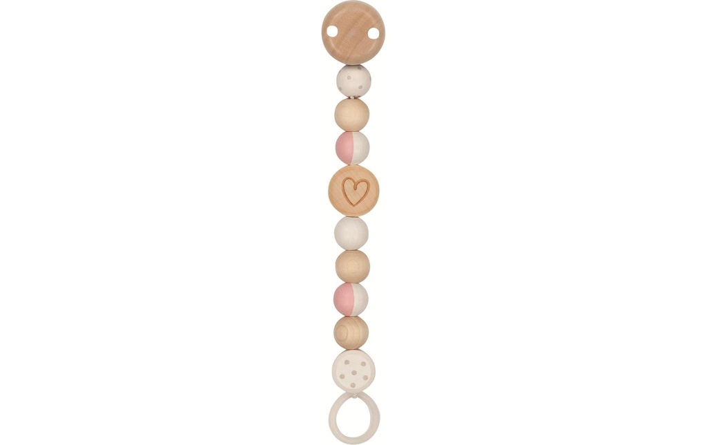 Goki Collier de dentition Cœur Rose