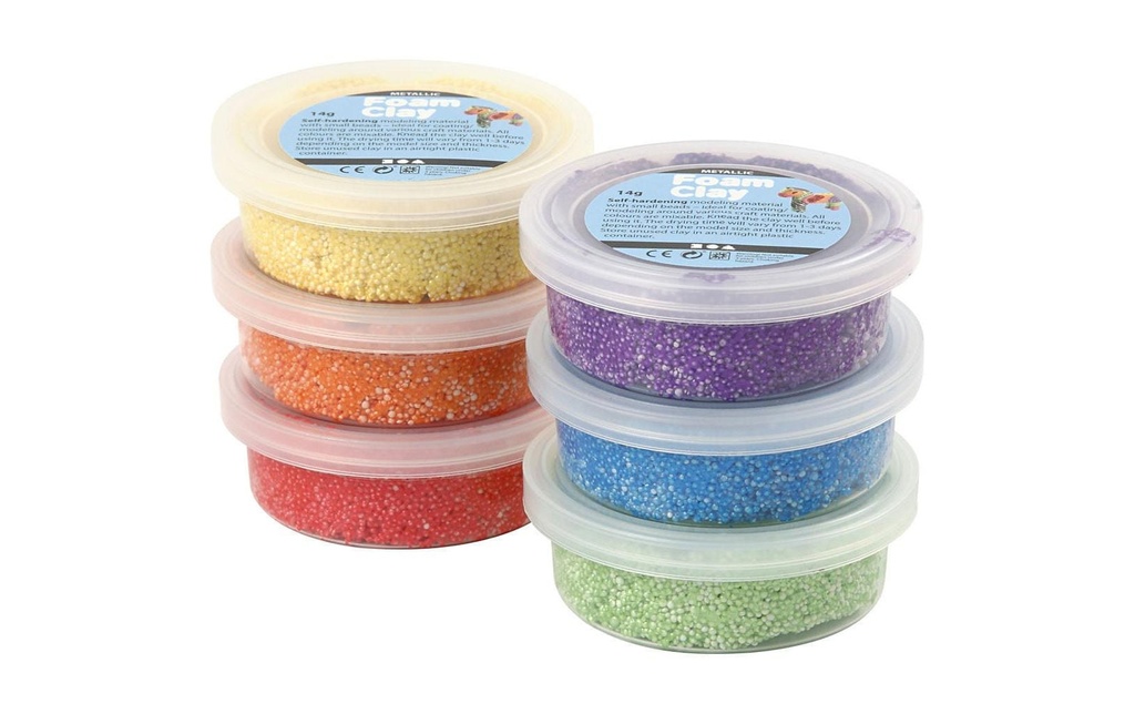 Creativ Company Set de modélisation Foam Clay 6 x 14 g Multicolore