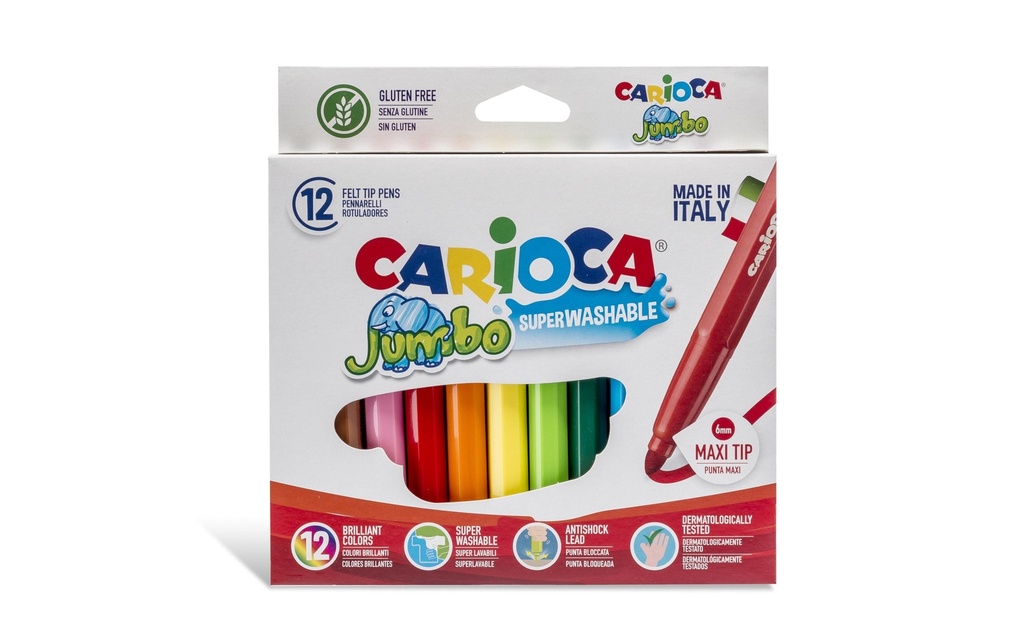 CARIOCA Feutre Jumbo box étui à 12 (12 pces)