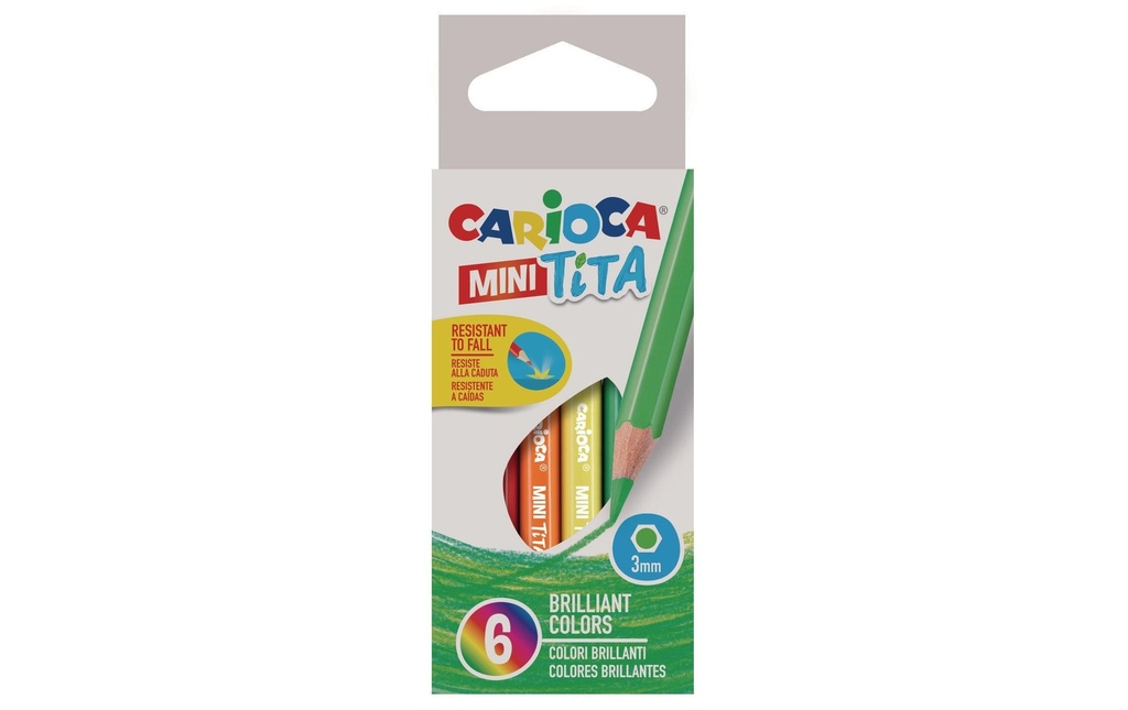 CARIOCA Crayon coul.Mini Tita Etui à 6 (6 pces)