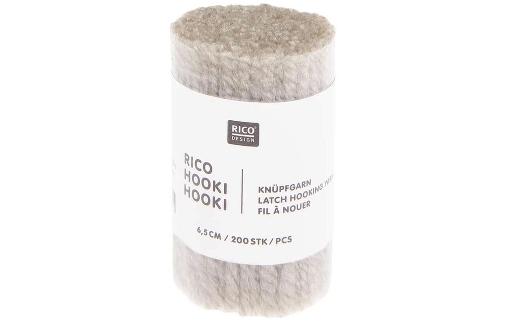 Rico Design Fil à nouer Hooki Gris perle