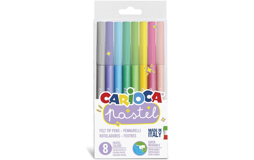 CARIOCA Feutres pastel. E- 8pces (8 pces)