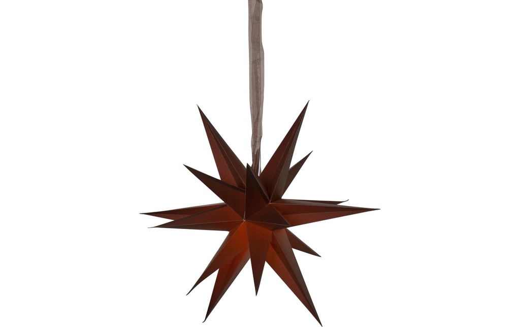 Star Trading Étoile en papier Décembre, brun, Ø 45 cm