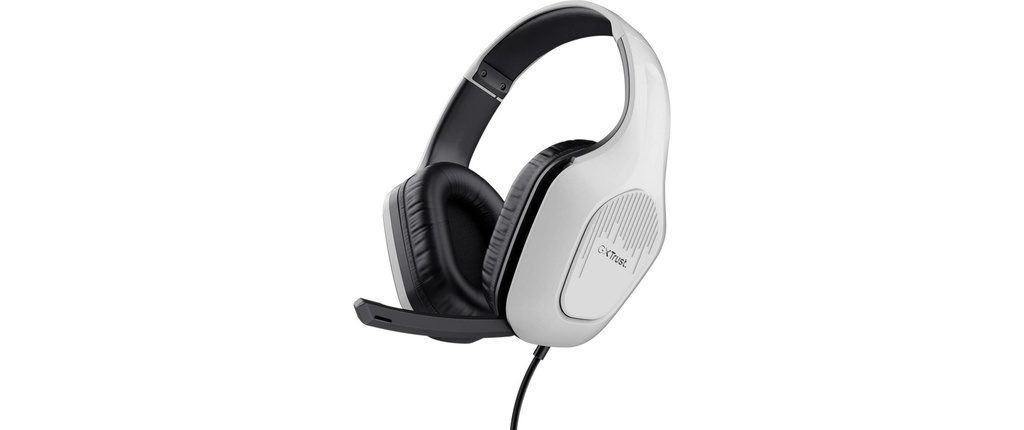 Trust Casque gaming GXT 415PS Zirox Noir/Blanc
