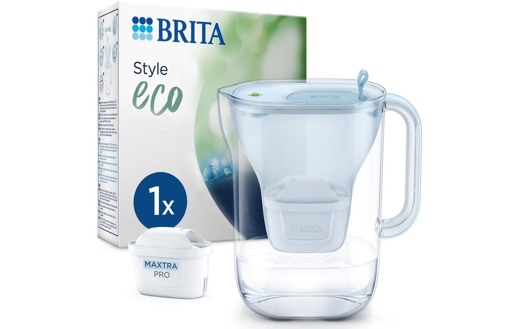 BRITA Carafe filtrante Style eco bleu clair incl. 1x cartouche Maxtra Pro